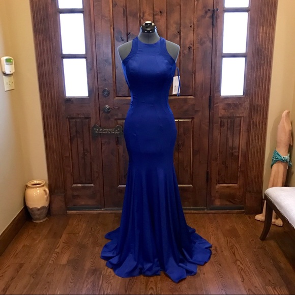 Jovani Dresses & Skirts - GORGEOUS! JVN JOVANI BLUE Gown w/ Cutouts! NEW